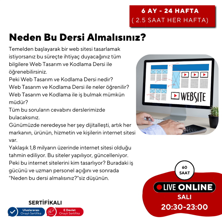 A’dan Z ‘ye Web Tasarım ve Programlama (Online)