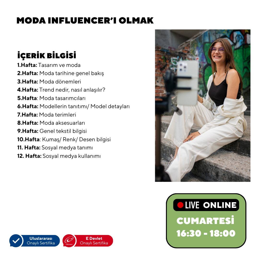 Moda Influencer'ı Olmak ( Online )