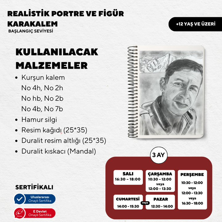 Realistik Portre ve Figür Karakalem - Yüz Yüze
