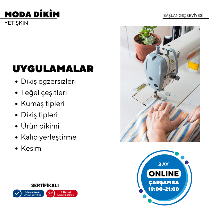 Moda Dikim - (Başlangıç Seviyesi)- Online