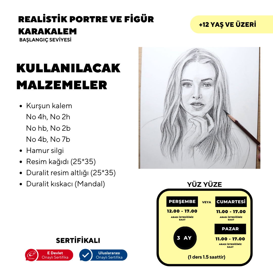 Realistik Portre ve Figür Karakalem - Yüz Yüze
