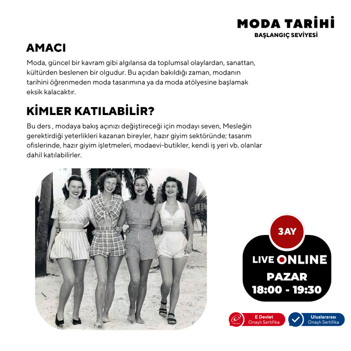 Moda Tarihi + 15 yaş ve yetişkin