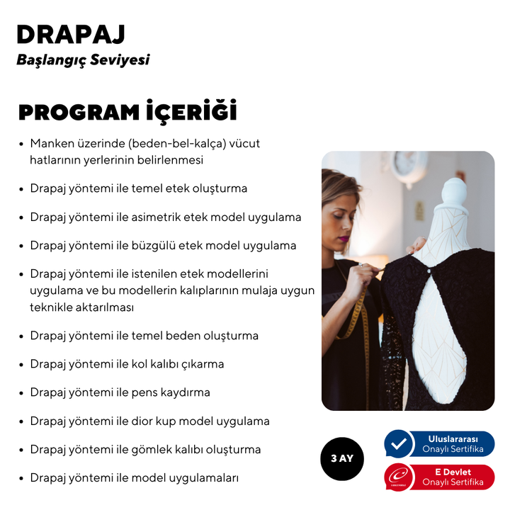 Drapaj  (Başlangıç Seviyesi)- Online
