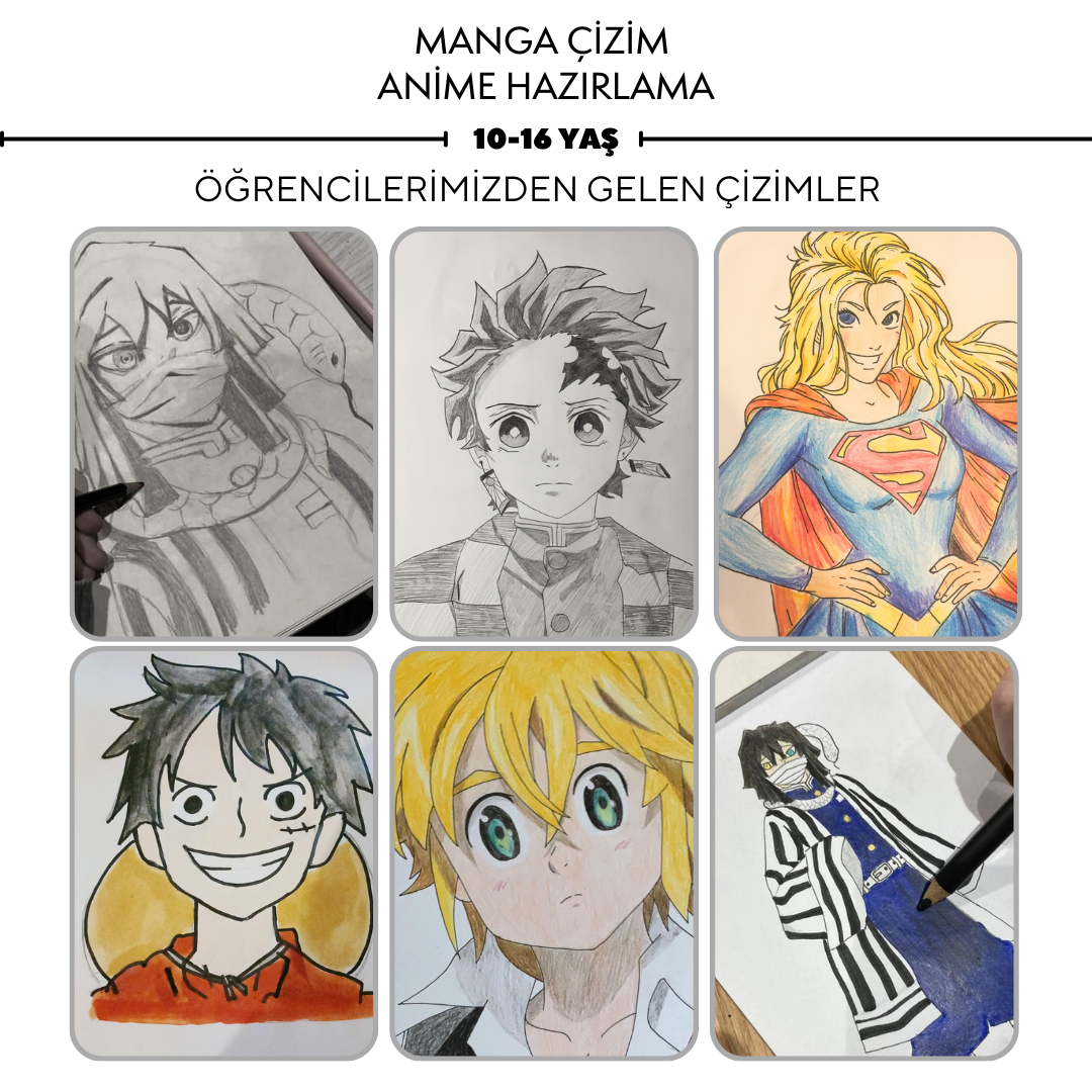 Manga Çizim ve Anime Hazırlama  (Orta Seviye)(10-16 Yaş) - Yüz Yüze