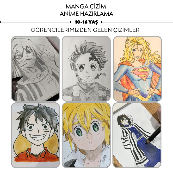 Manga Çizim ve Anime Hazırlama  (Orta Seviye)(10-16 Yaş) - Yüz Yüze
