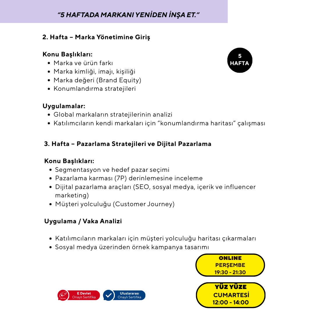 Pazarlama ve Marka Yönetimi