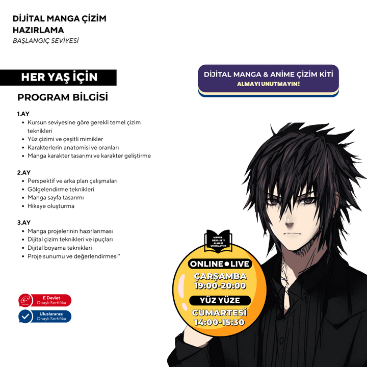 Dijital Manga Çizim Hazırlama Eğitimi