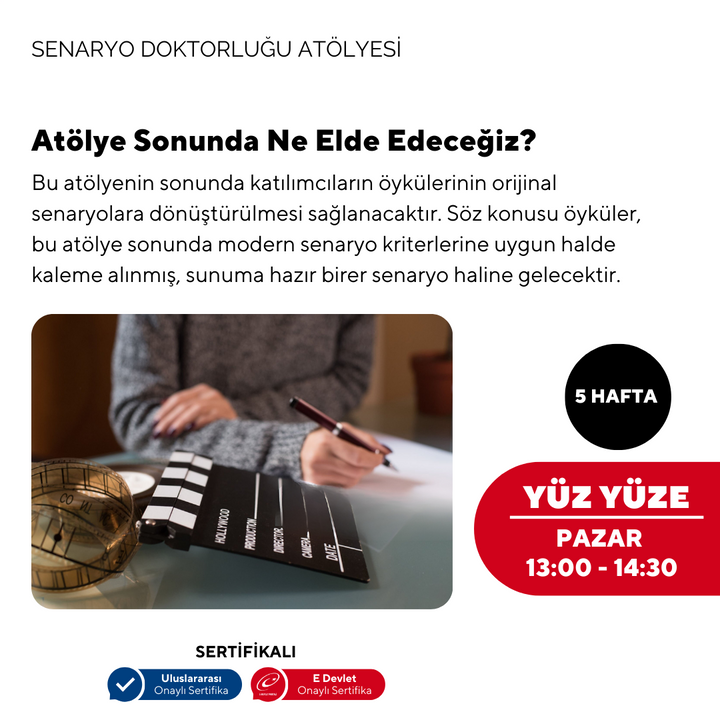 Senaryo Doktorluğu Atölyesi - Yüz yüze