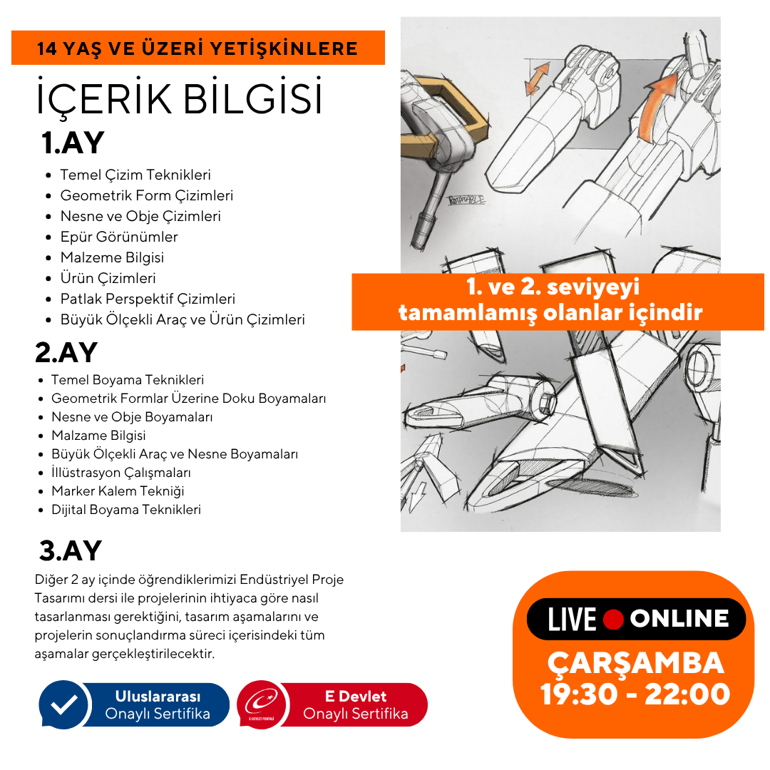 Industrielles Produktdesign – Fortgeschrittenes Niveau (ab 14 Jahren und Erwachsene)