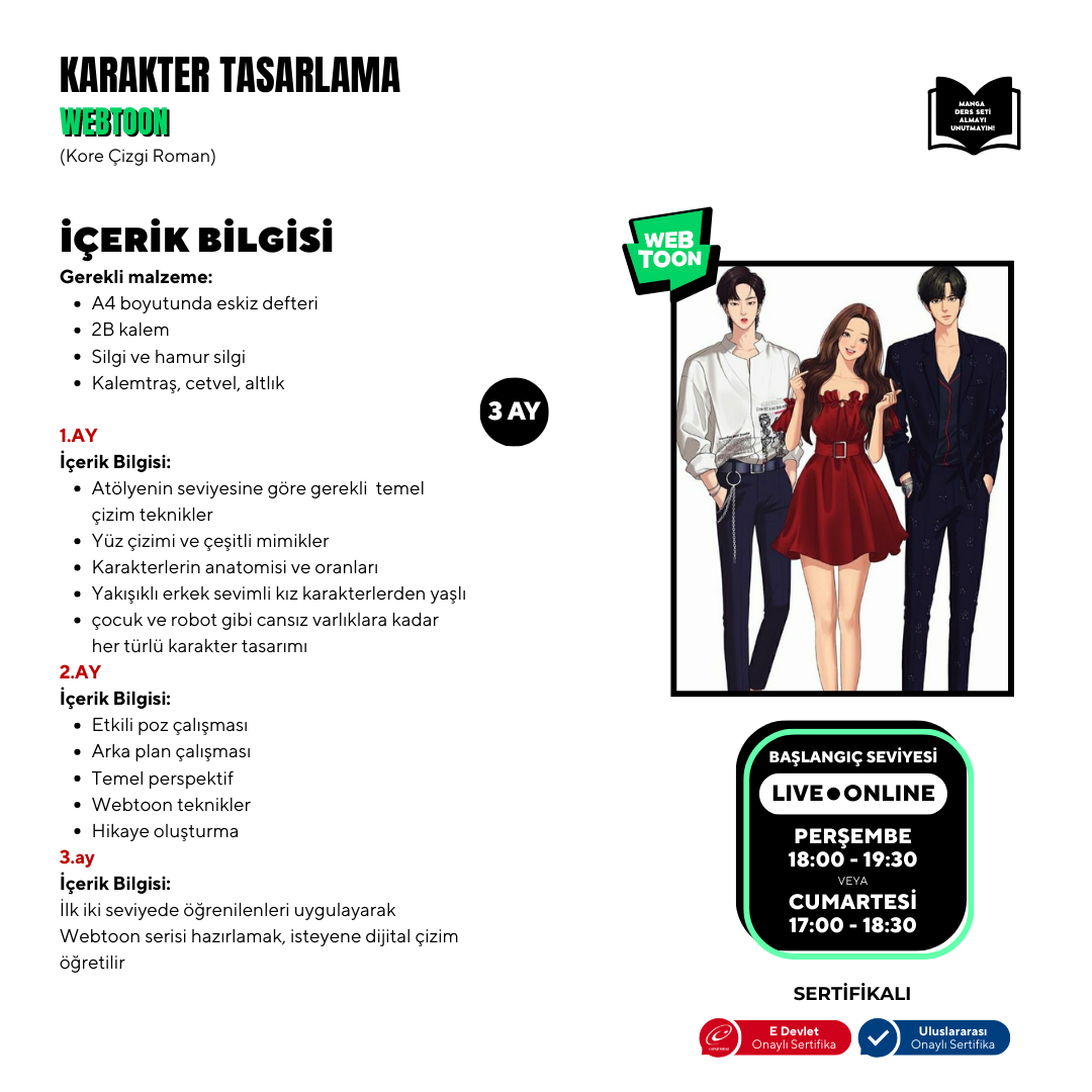 Webtoon and Manhwa (Korean Comics) Preparation (+12 Years Old and Adult)