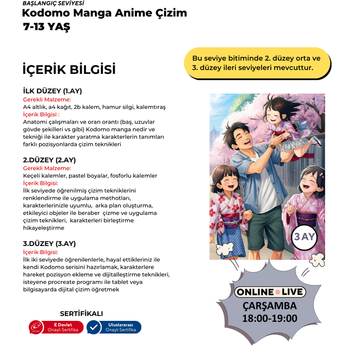 Kodomo Manga- und Anime-Zeichnen (7–13 Jahre)