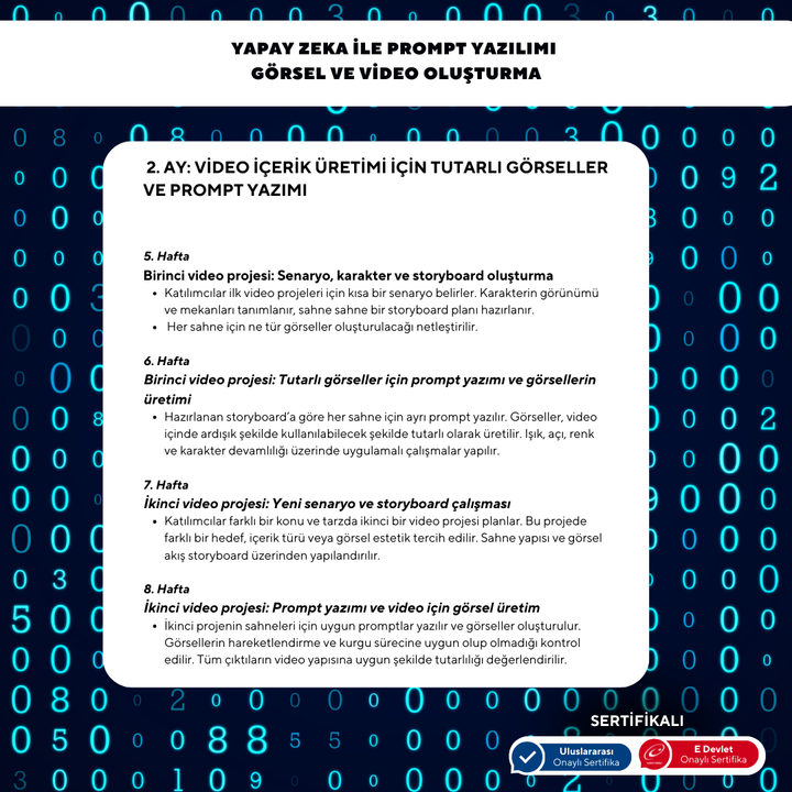 Yapay Zeka ile Prompt Yazılımı ( Görsel ve Video Oluşturma ) - Online
