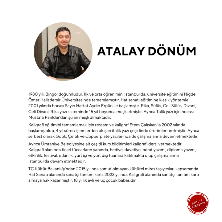 A'dan Z'ye Kaligrafi Dersi (Yetişkin) - Yüz Yüze