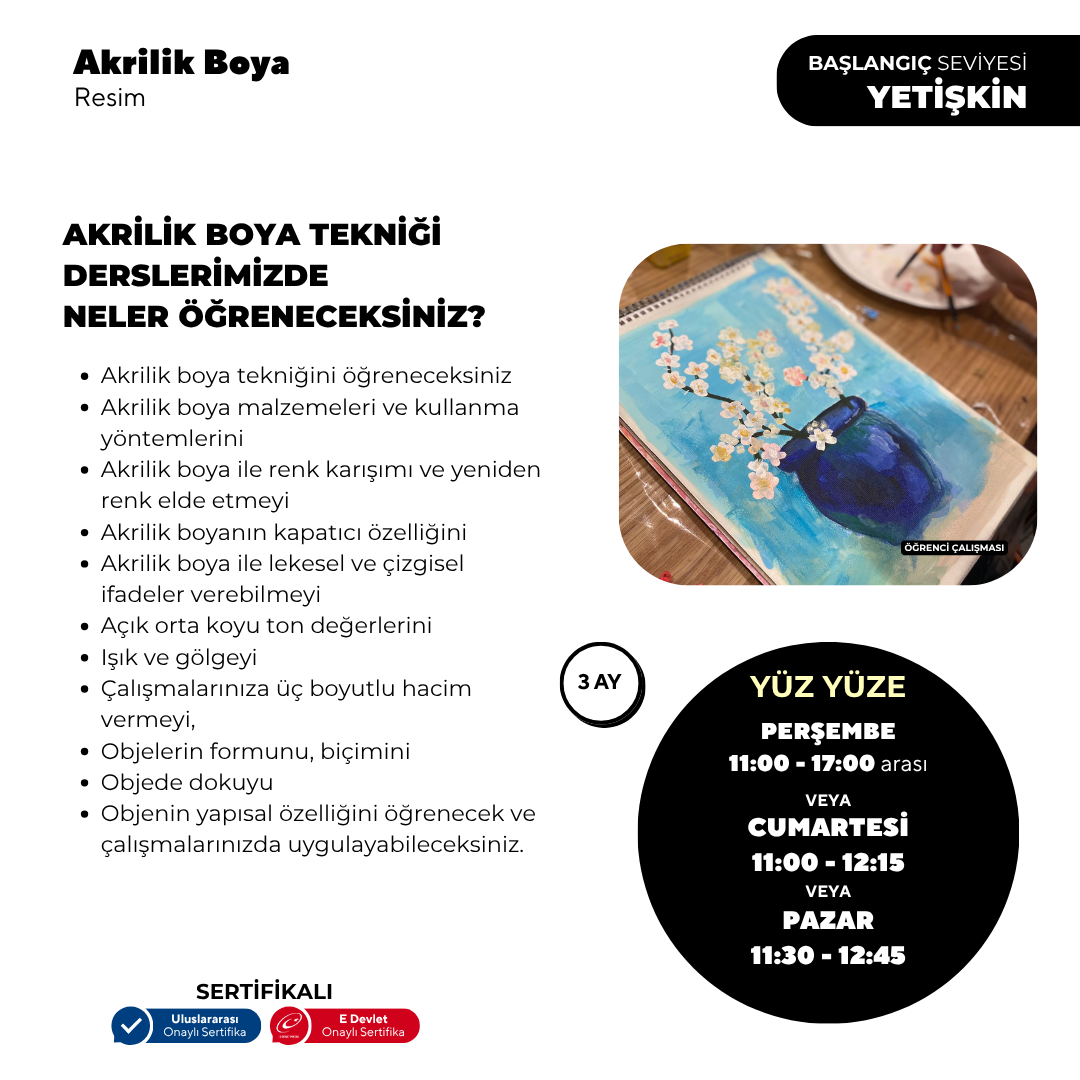 Akrilik Yağlı Boya Resim  - Yüz Yüze