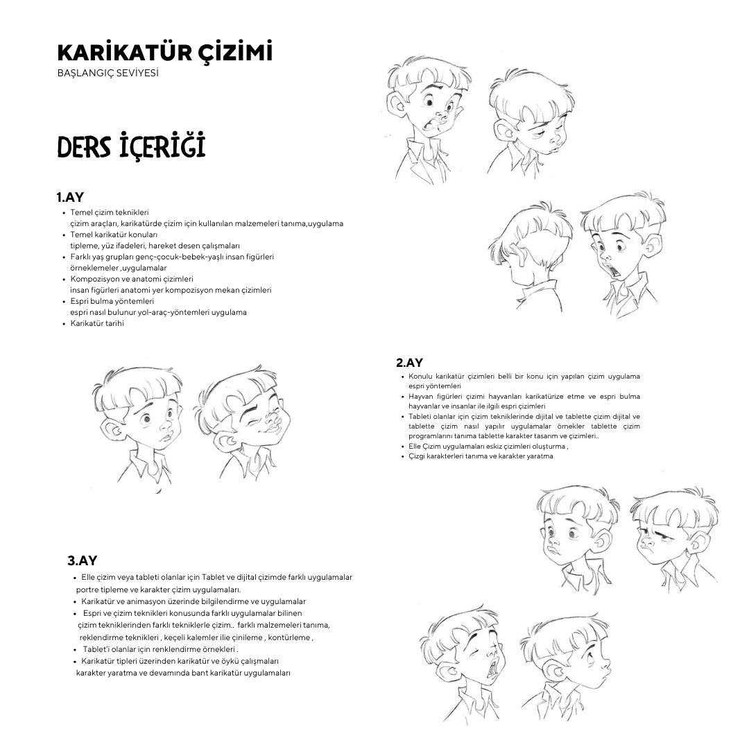 Karikatür Çizimi (9-15 Yaş)