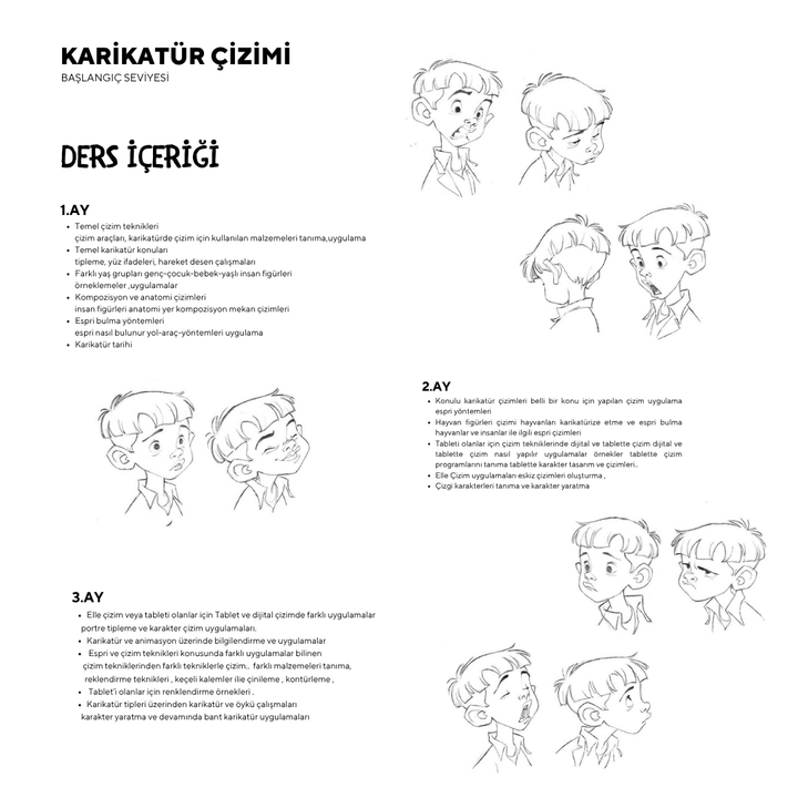 Karikatür Çizimi (9-15 Yaş)