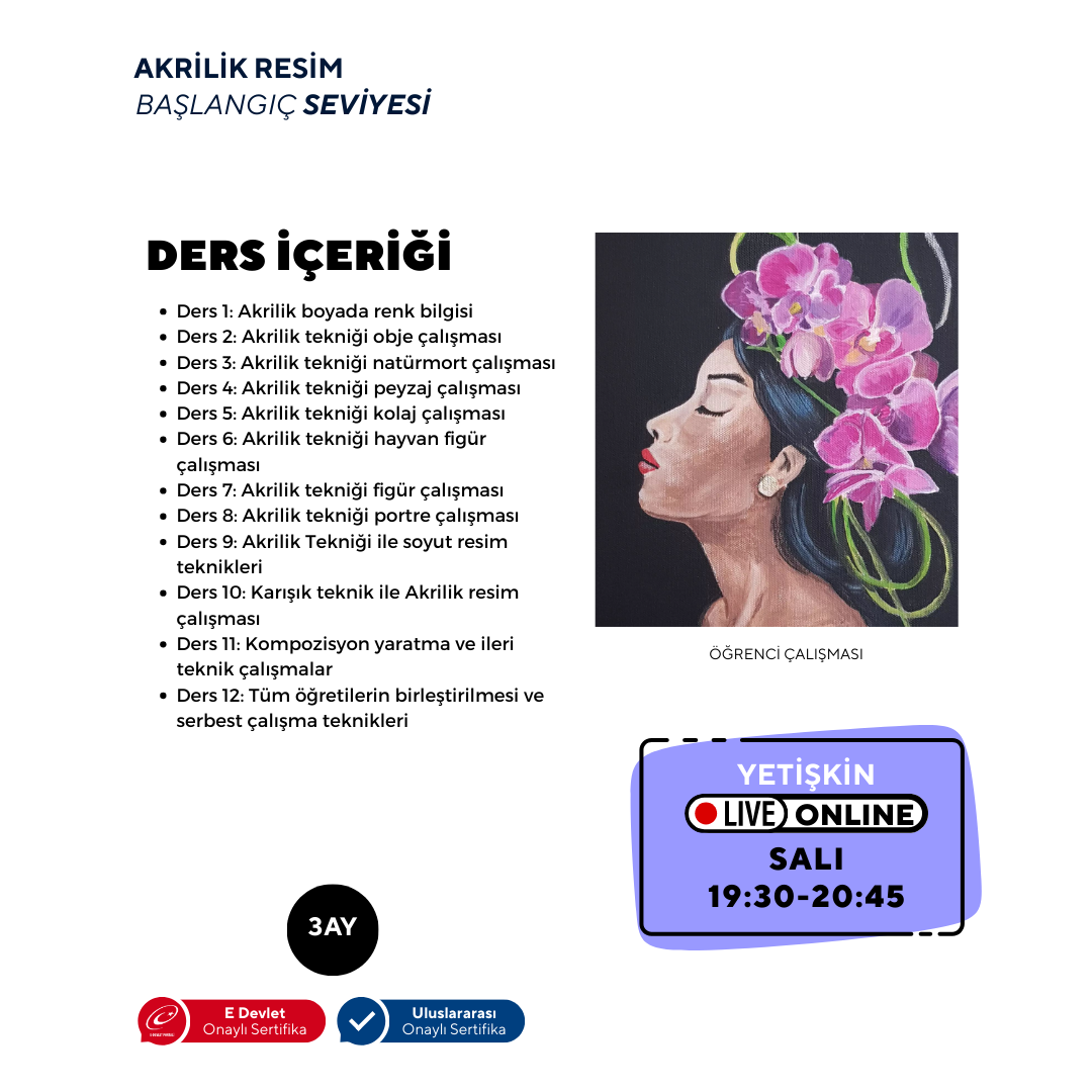 Akrilik Yağlı Boya Resim (Yetişkin)