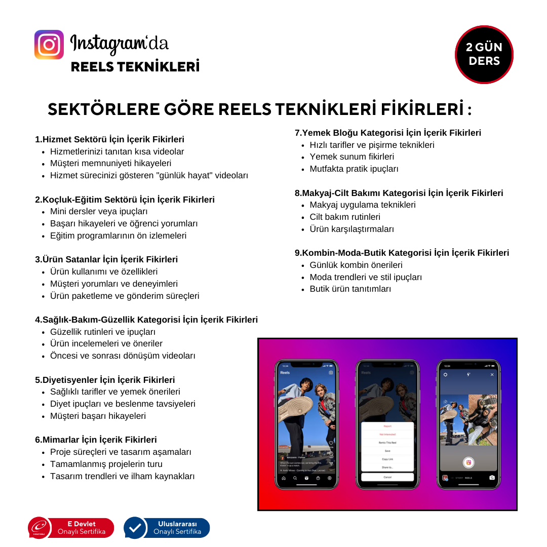 Instagram'da Reels Teknikleri -Online