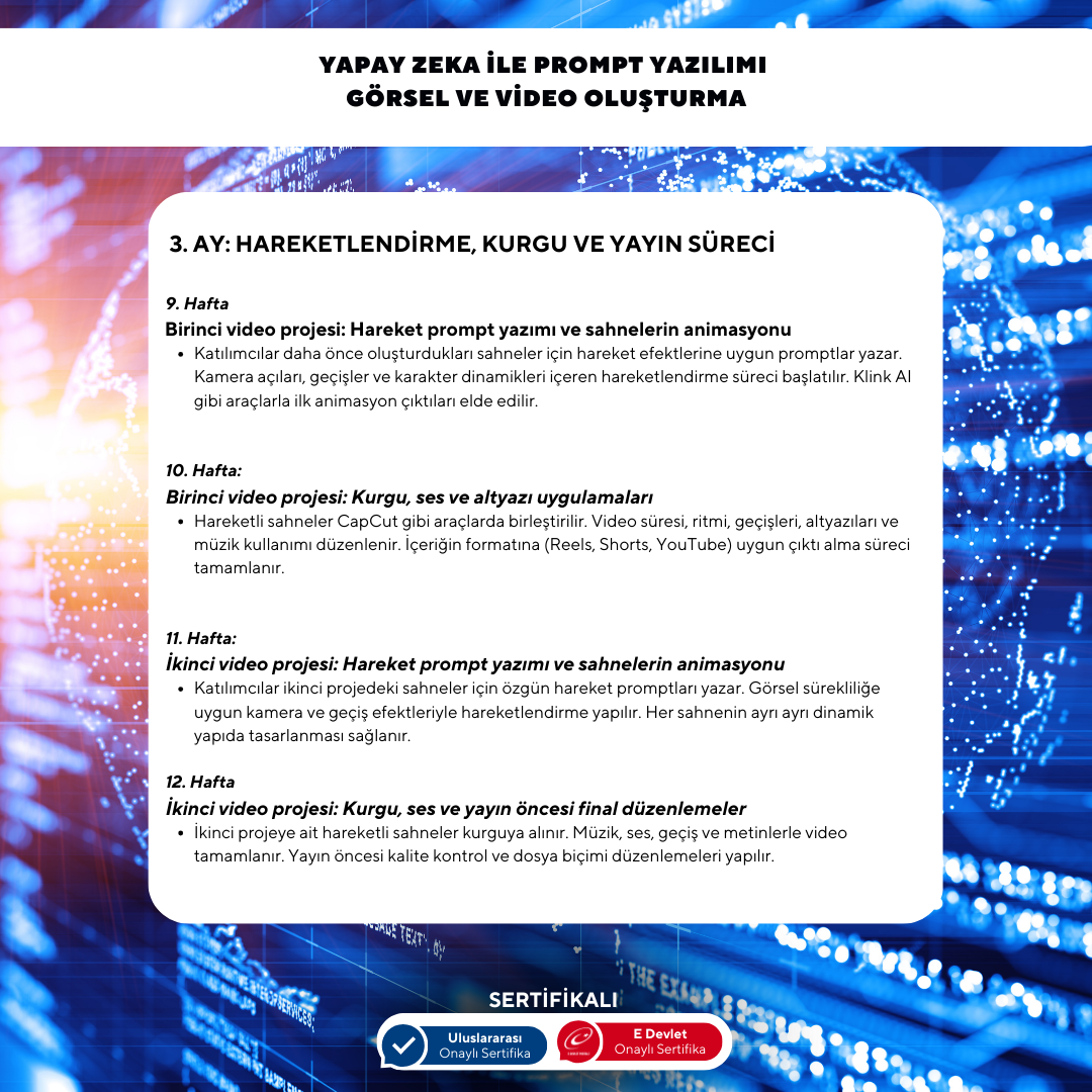 Yapay Zeka ile Prompt Yazılımı ( Görsel ve Video Oluşturma ) - Online