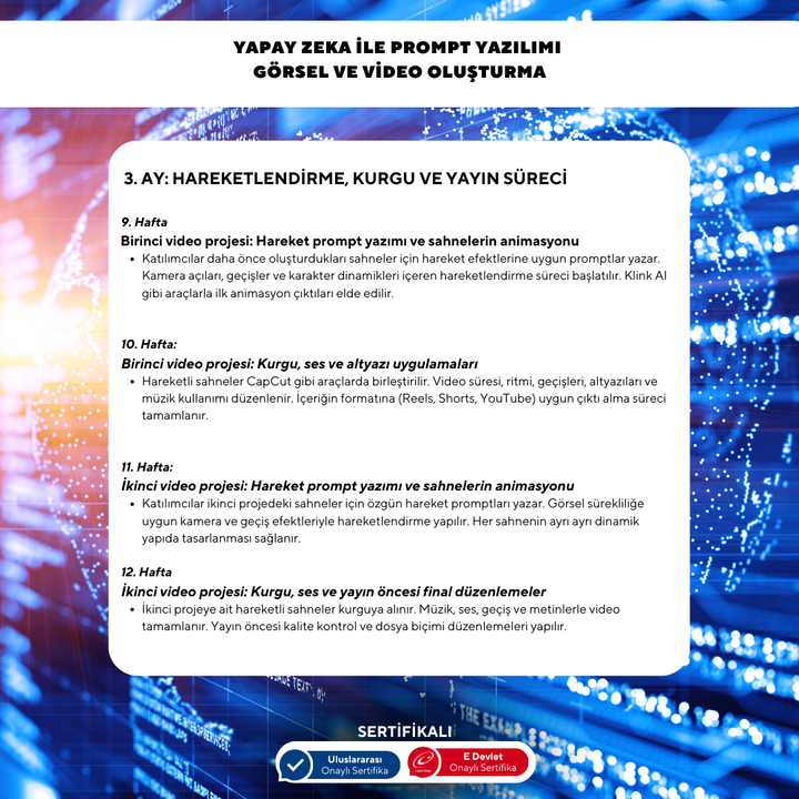 Yapay Zeka ile Prompt Yazılımı ( Görsel ve Video Oluşturma ) - Online