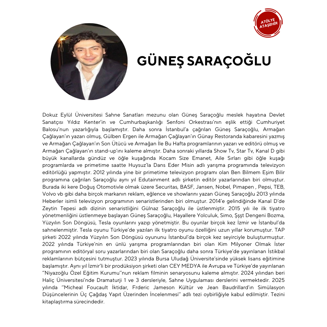 OYUN, SENARYO VE YÖNETMENLİK ATÖLYESİ  - ONLINE