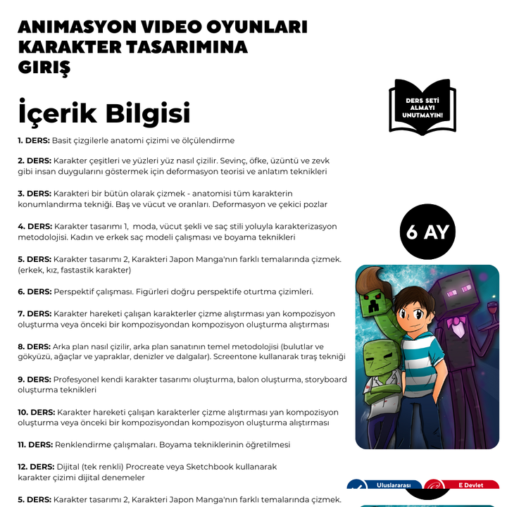 Animasyon Karakter Tasarımına Giriş (+15 yaş) -Yüz Yüze