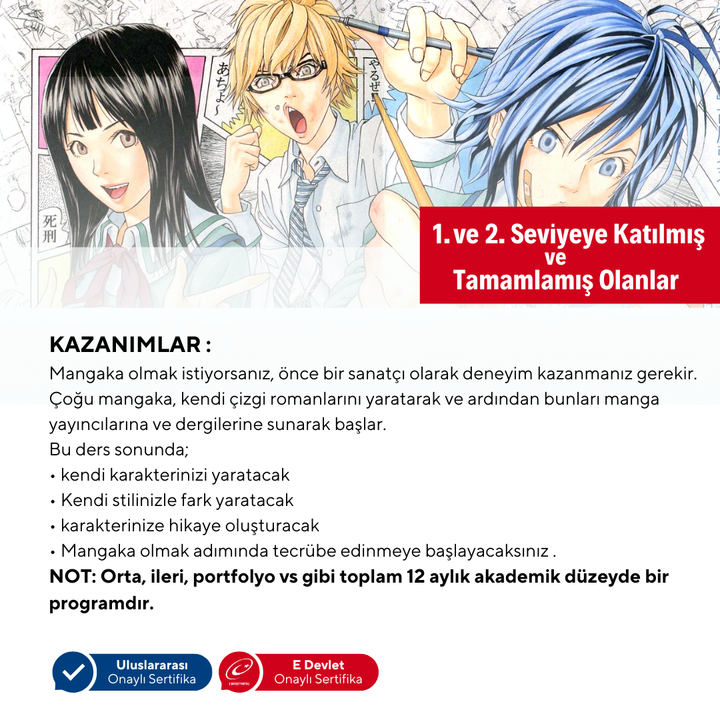 Mangaka Olmak için Japon Çizgi Roman (MANGA) Storyboard (İleri Seviye)