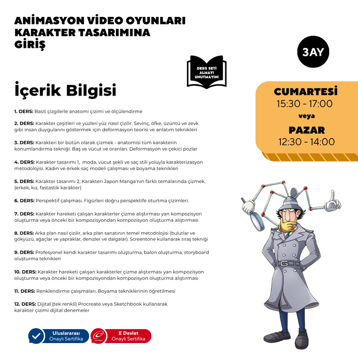 Introduction to Animation Character Design (+15 years old) - Face to Face
