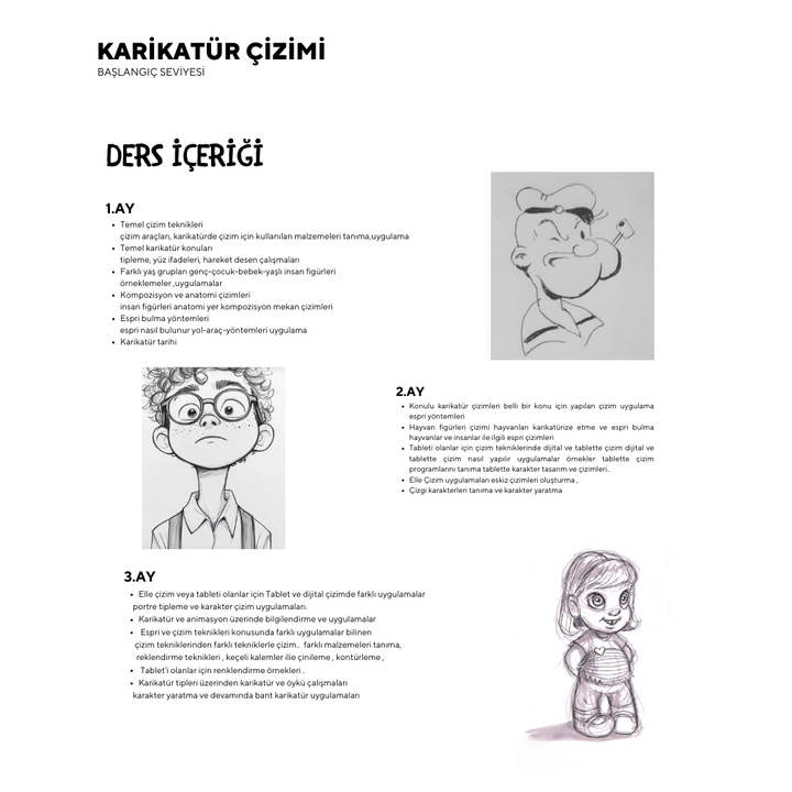 Cartoon Drawing - Face to Face (Beginner Level) (Ages 6-9)