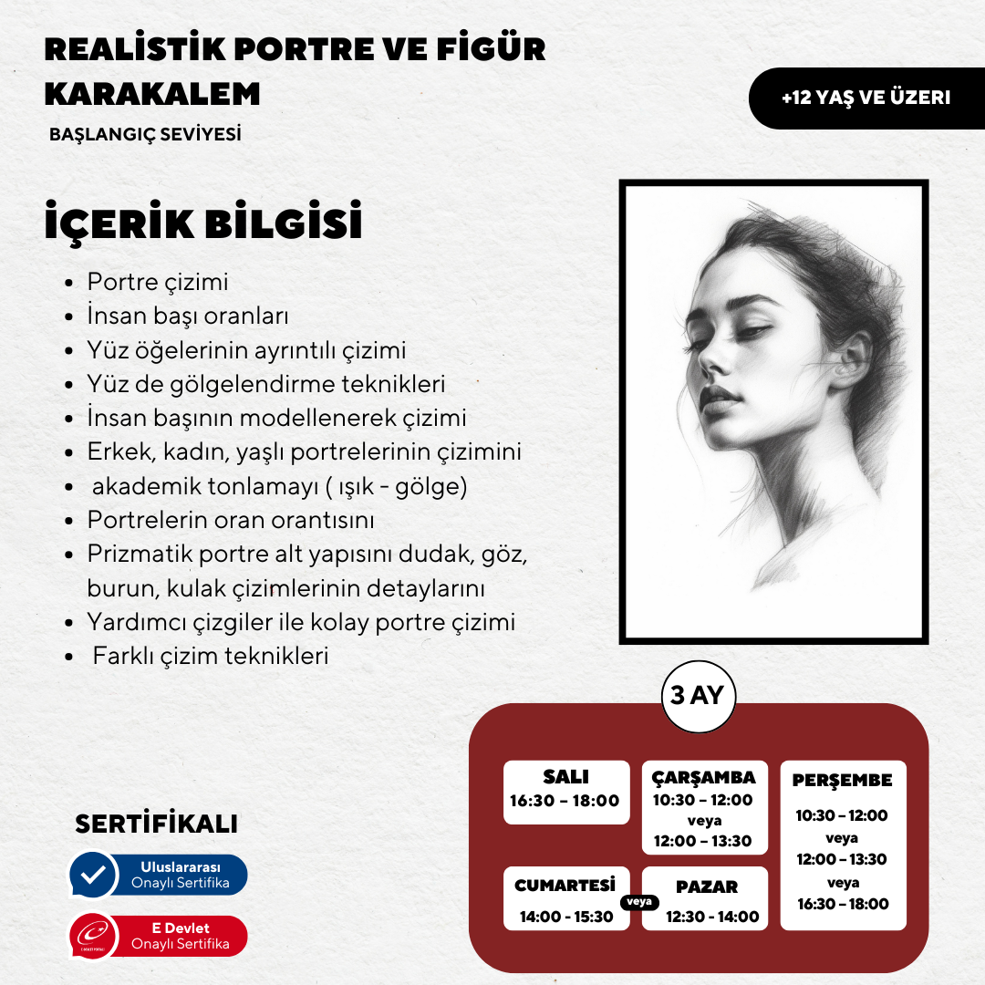 Realistik Portre ve Figür Karakalem - Yüz Yüze