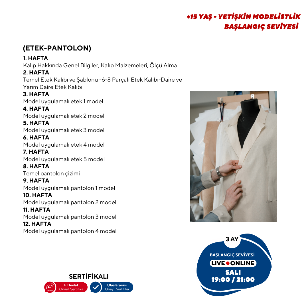 Modelistlik (+15 Yaş ve Yetişkin) -Başlangıç Seviyesi
