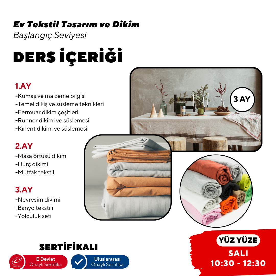 Ev Tekstil Tasarım  - Başlangıç Seviyesi