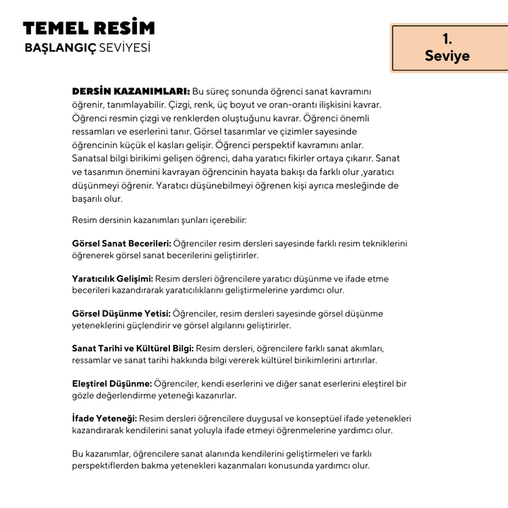 Temel Resim - Yüz Yüze