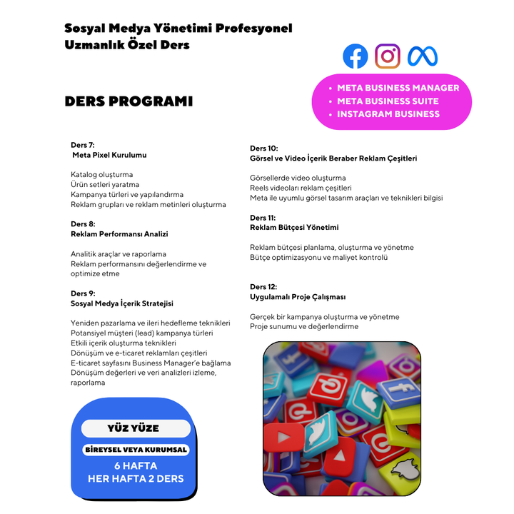 Sosyal Medya Yönetimi Profesyonel Uzmanlık Özel - Bire Bir