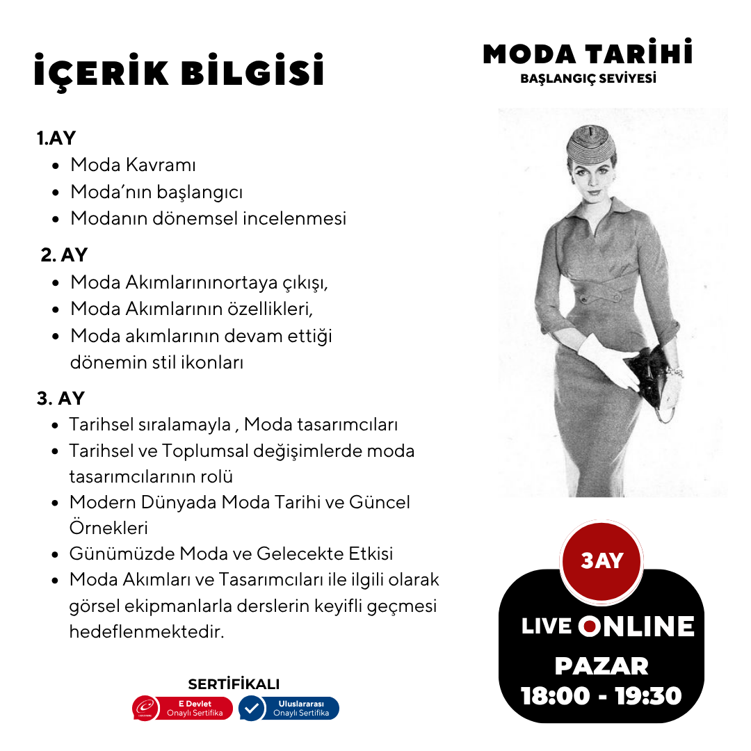 Moda Tarihi + 15 yaş ve yetişkin