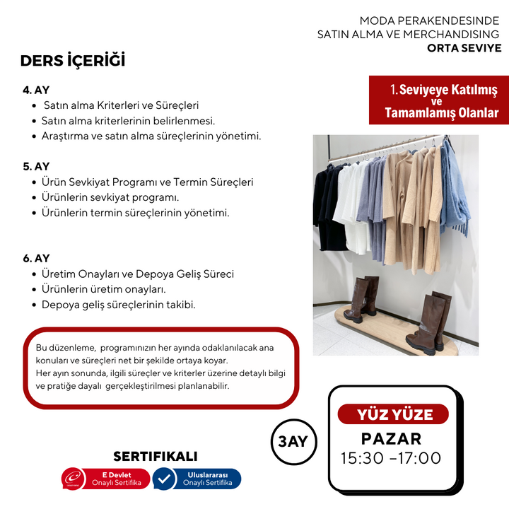 Acquisto e merchandising nel commercio al dettaglio di moda (faccia a faccia) - Livello intermedio