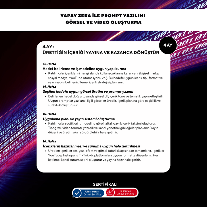 Yapay Zeka ile Prompt Yazılımı ( Görsel ve Video Oluşturma ) - Online