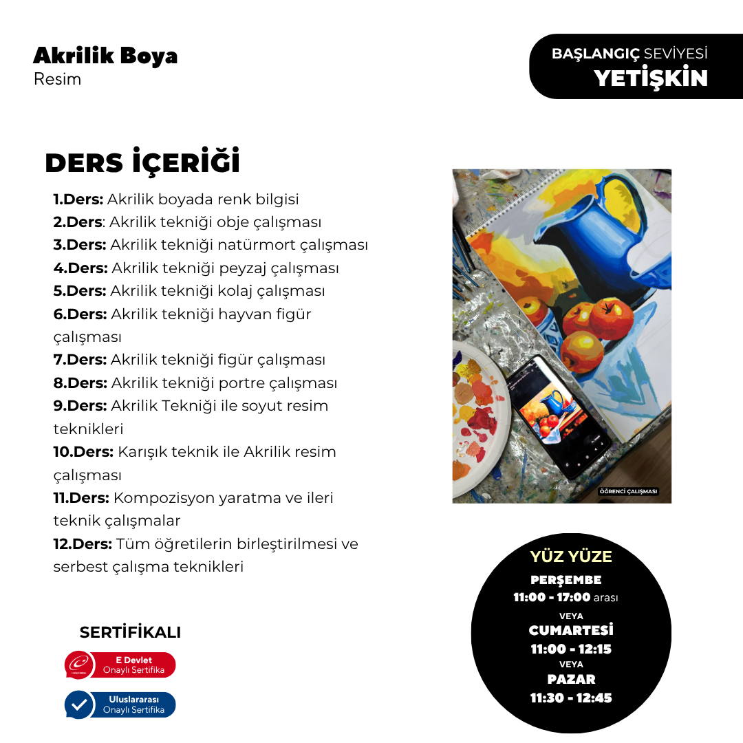 Akrilik Yağlı Boya Resim  - Yüz Yüze