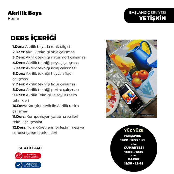 Akrilik Yağlı Boya Resim  - Yüz Yüze