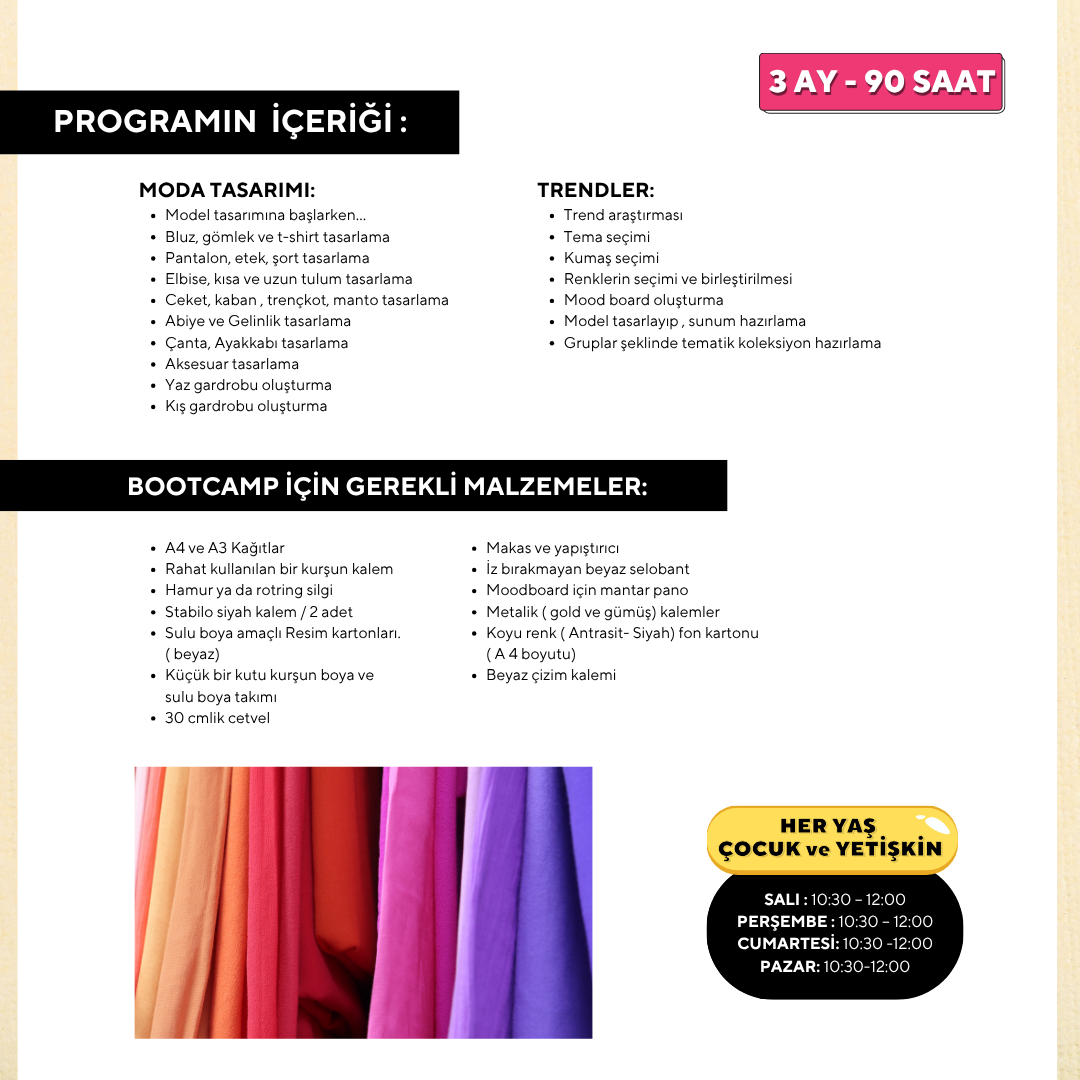 Fashion Bootcamp -(Moda Yaz Kampı )Masterclass