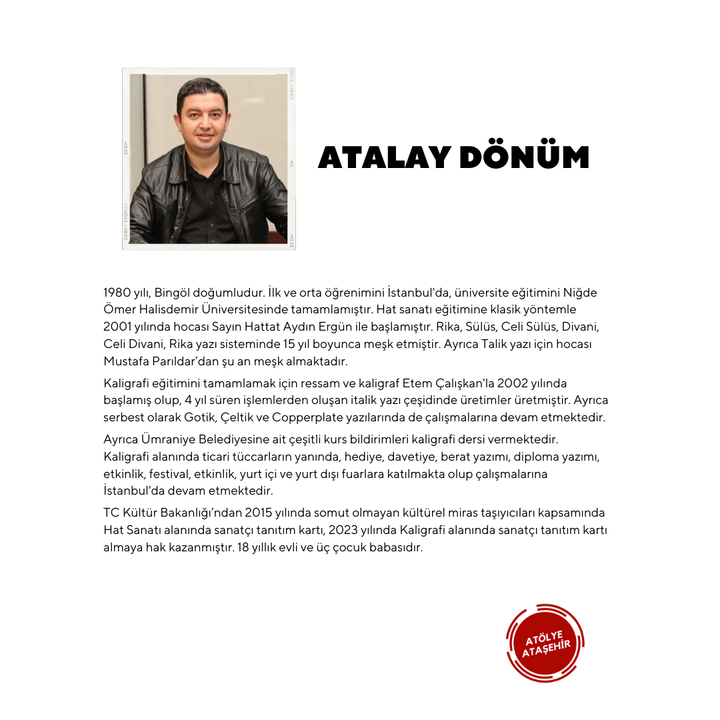 Hüsn-i Hat Sanatı (Yetişkin) - Yüz yüze