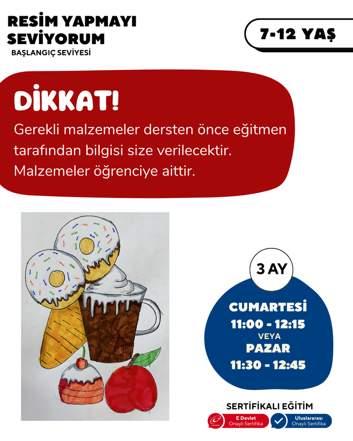 Resim Yapmayı Seviyorum! (7-12 Yaş)
