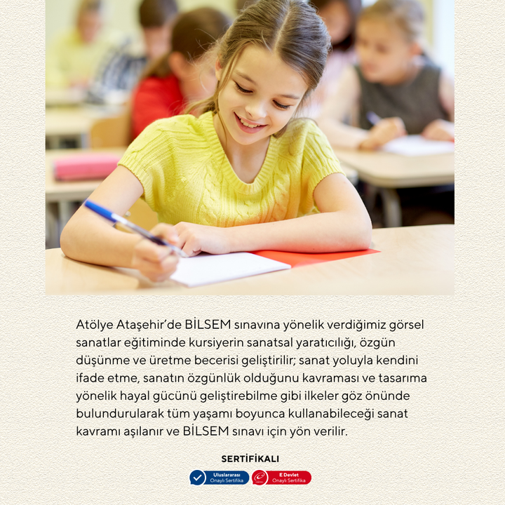 BİLSEM Görsel Sanatlar Hazırlık Programı - Yüz yüze