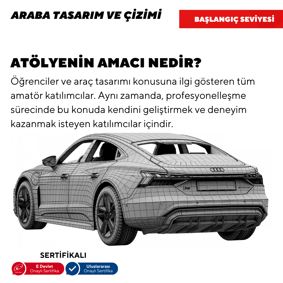 Araba Tasarım ve Çizimi- Başlangıç Seviyesi