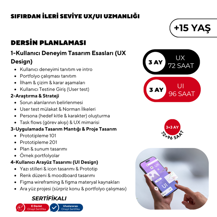 Sıfırdan İleri Seviye UX / UI Uzmanlık - Online