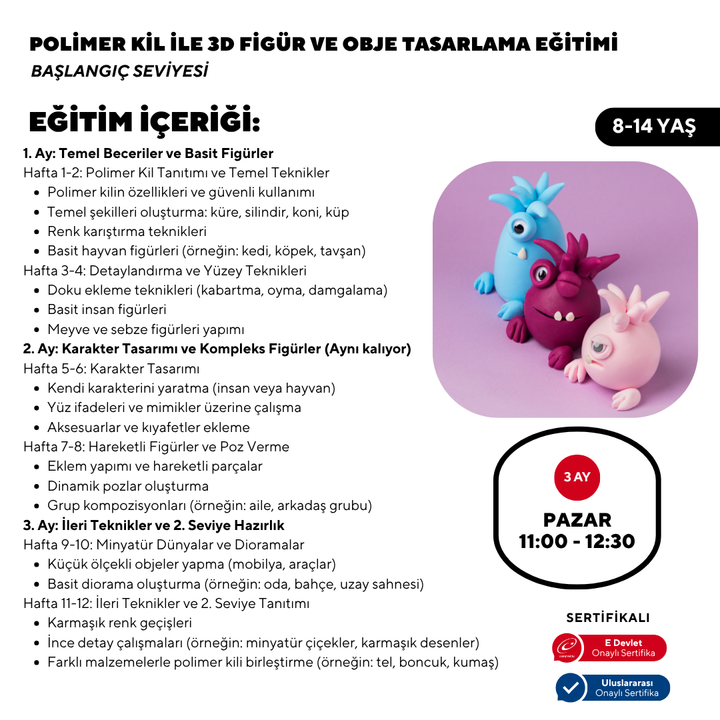 Проектирование 3D-фигур и предметов из полимерной глины (8-14 лет) - Лицом к лицу 
