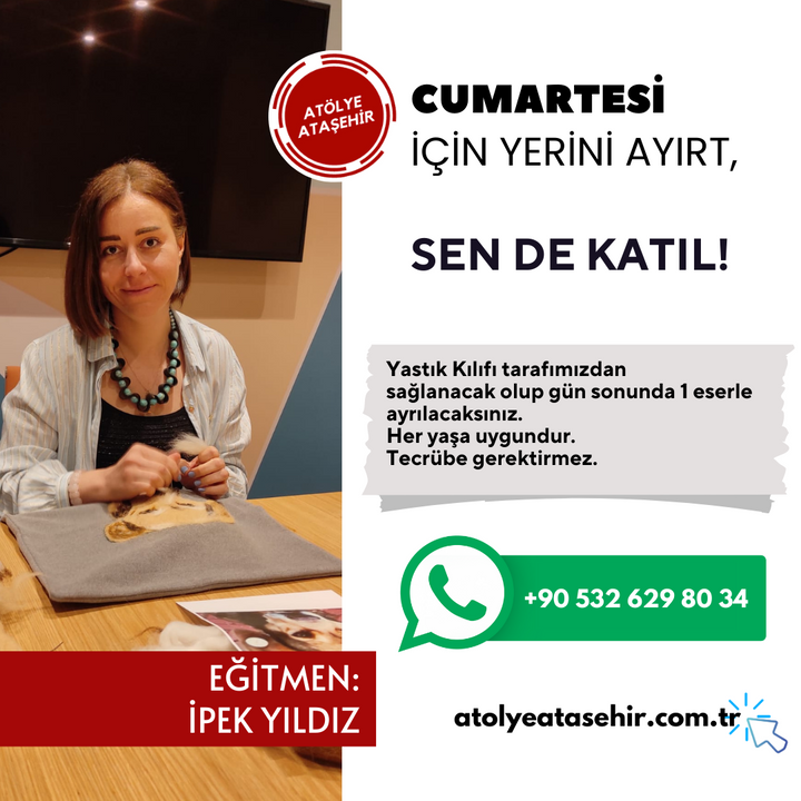 Keçe İğneleme Yastık Kılıfı  Portre  -Yüz Yüze